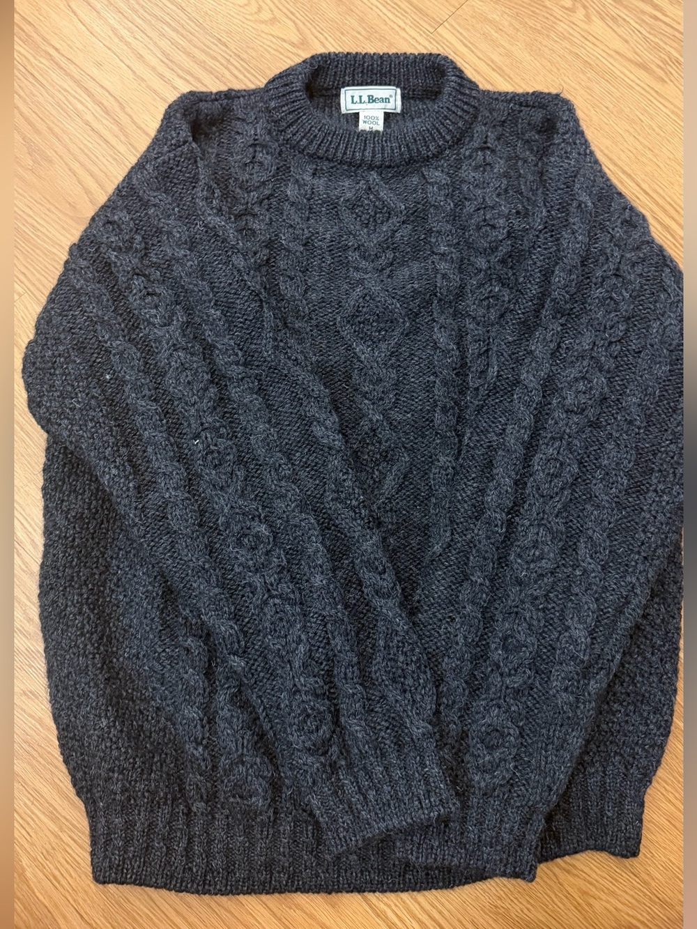 Vintage 1980s L.L.Bean 100% Wool Irish Fisherman Sweater | Men’s M | Women’s M/L